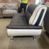 Black and White Leather Modern Gaming Loveseat