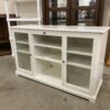 White Wood Glass Door Media Center