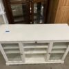 White Wood Glass Door Media Center