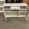 White Wood Glass Door Media Center