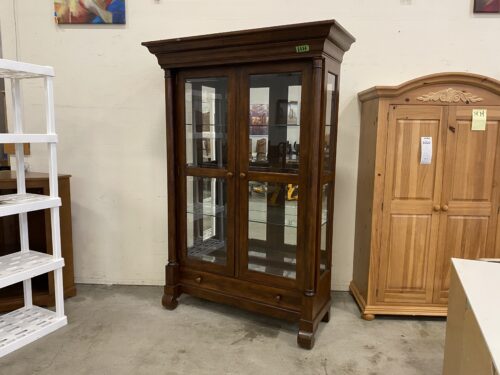 RICHARDSON BOTHER'S XL Walnut Finished Mirror Backed Display Cabinet