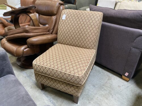 FLEXSTEEL Red and Orange Filigree Slipper Chair