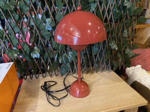 Modern Mushroom Table Lamp - Rust Color