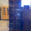 Tall Glass Door Cabinet w/ Adjustable Glass Shelves