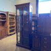 Tall Glass Door Cabinet w/ Adjustable Glass Shelves