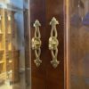 Tall Glass Door Cabinet w/ Adjustable Glass Shelves