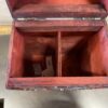 TWINE Red Wood and Dappled Leather 2 Bottle Wine Chest