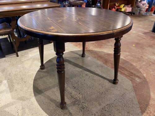 Round Brown Saloon Dining Table