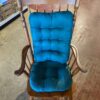Green Cushion All-Wood Rocking Chair