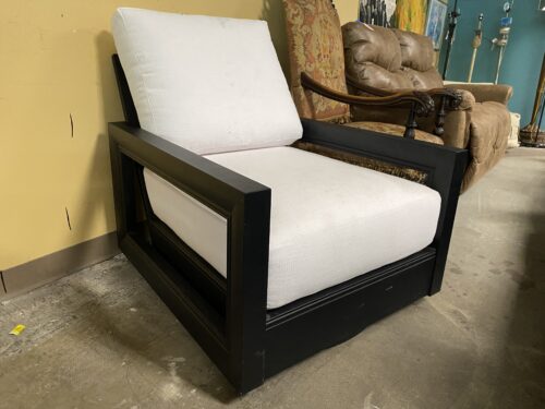 RESTORATION HARDWARE Costa Aluminum Swivel Lounge Chair in Iron