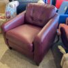 NEW! LA-Z-BOY Burgundy Button-Back Armchair