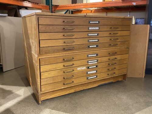 MAYLINE Educator's Rolling Shallow Drawer Organizer Cabinet