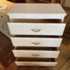 Cream 4-Drawer Dresser w/ Floral Hardware