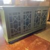 COASTTOCOAST Antiqued Teal Glass Door Media Cabinet
