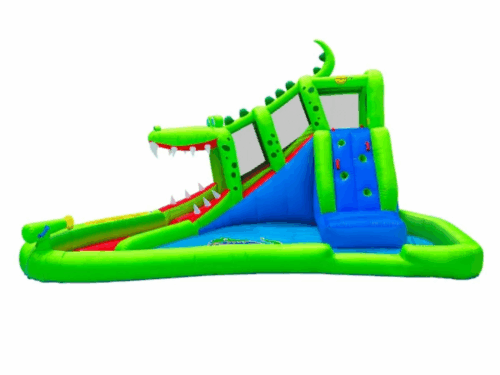 HAPPY HOP Crocodile Cave Adventure Inflatable Waterslide