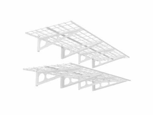 NEW! FLEXIMOUNTS 2'x6' White Wall Shelf 2-Pack