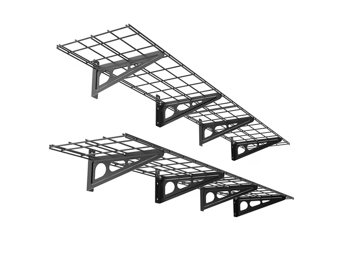 NEW! FLEXIMOUNTS 1’x6′ Black Wall Shelf 2-Pack