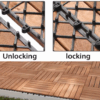 Luxury Acacia Snap-Together Deck Tiles