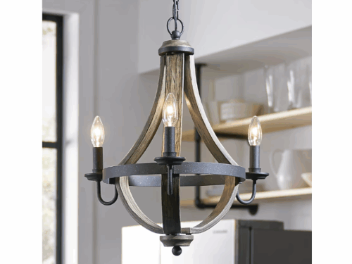 NEW! KICHLER Merlot 5-Light Distressed Farmhouse Chandelier