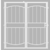 GATEHOUSE White Steel Security Patio Door