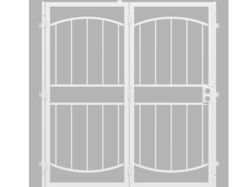 GATEHOUSE White Steel Security Patio Door