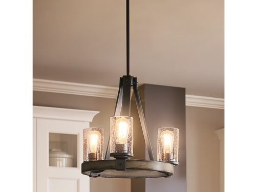NEW! KICHLER Barrington 3 Light Chandelier