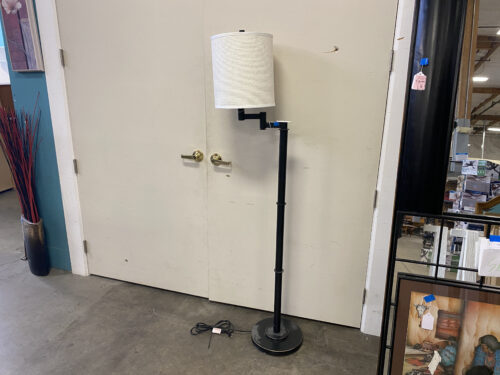 Black Metal Based Double Jointed Floor Lamp