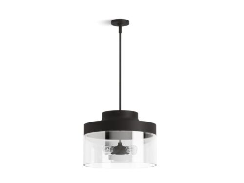 KOHLER Purist 18" Matte Black Pendant Light
