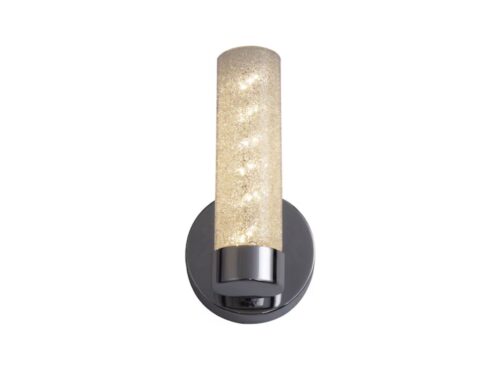 ALLEN + ROTH Caroline Chrome Finished Crushed Glass Vanity Light