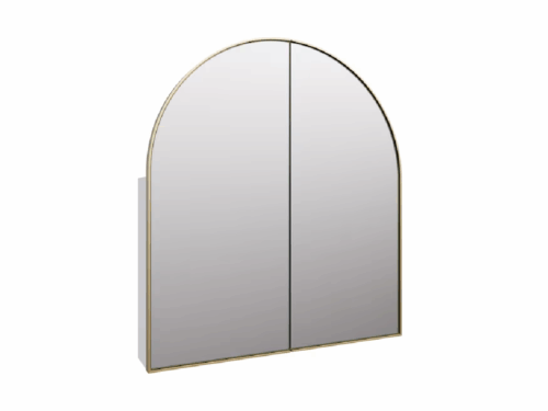 NEW! GLASSWAREHOUSE Aria 2 Door Steel Frame Arched Medicine Cabinet