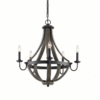 NEW! KICHLER Merlot 5-Light Distressed Wood Chandelier