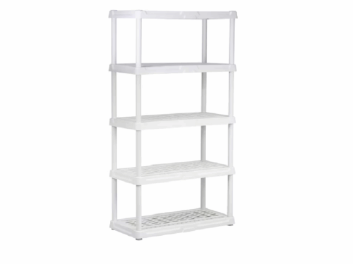 NEW! PROJECT SOURCE 5-Tier White Plastic Garage Shelf