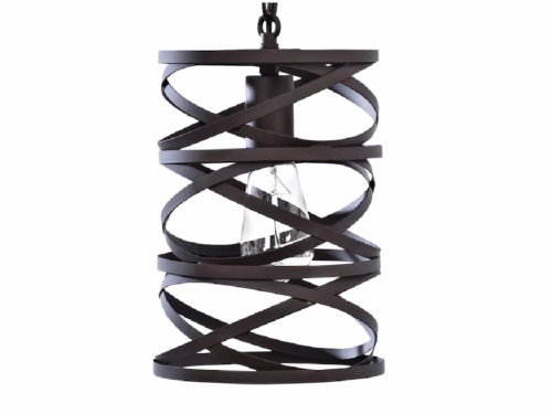 ALLEN + ROTH Winship Single Light Bronze Helix Pendant