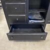 All Black 5 Drawer Side Door Armoire