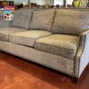 TAYLOR KING Stylish Grey Stud Trim 3-Seater Sofa