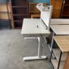 White Tilt-Top Desk with Hutch Shelf