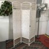 Oriental White Fiber Weave 3-Panel Room Divider