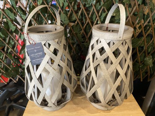 STERNO HOME  LED indoor/Outdoor Battery Powered Lantern Set