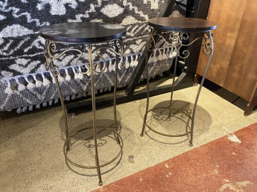 Curling Metal Leg Plant Stand Set