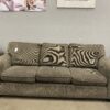 PACIFIC Dark Green Pinstriped Fabric 3 Seat Sofa
