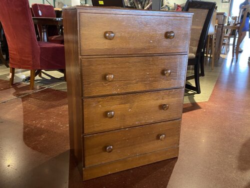 Petite Lightweight Brown 4-Drawer Side Dresser