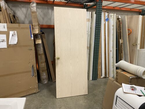 Blonde Veneer Pre-Cut Door with Brass Handle