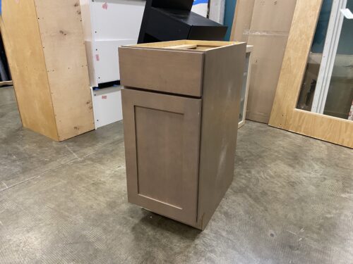 WELLBORN Greige Shaker Door Base Cabinet