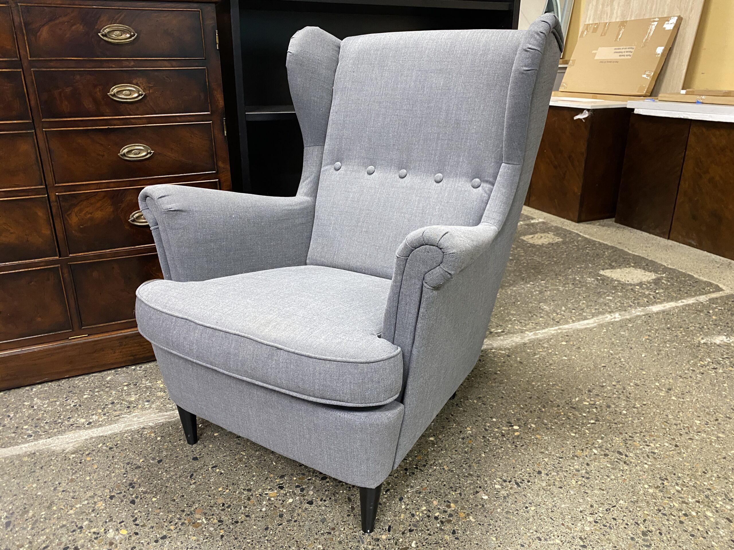IKEA Strandmon Grey Wing Armchair