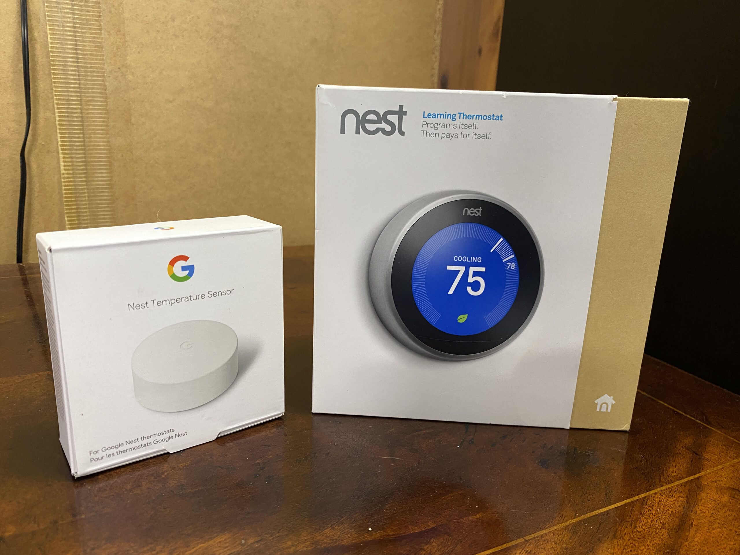 GOOGLE Nest Temperature Sensor + Learning Thermostat
