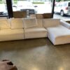 RESTORATION HARDWARE White Velvet Right Arm Sofa with Chaise Sectional