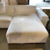 RESTORATION HARDWARE White Velvet Right Arm Sofa with Chaise Sectional