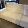 RESTORATION HARDWARE White Velvet Right Arm Sofa with Chaise Sectional