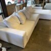 RESTORATION HARDWARE White Velvet Right Arm Sofa with Chaise Sectional