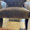 EMERALD HOME Brown Velvet Hourglass Accent Chair